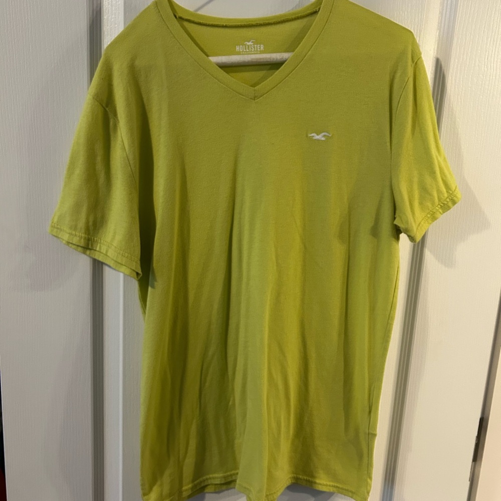 Hollister Green Short Sleeve V-Neck Tee
